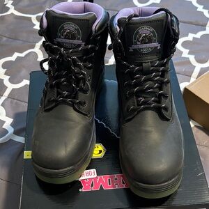 Brahma Black and Purple Boots